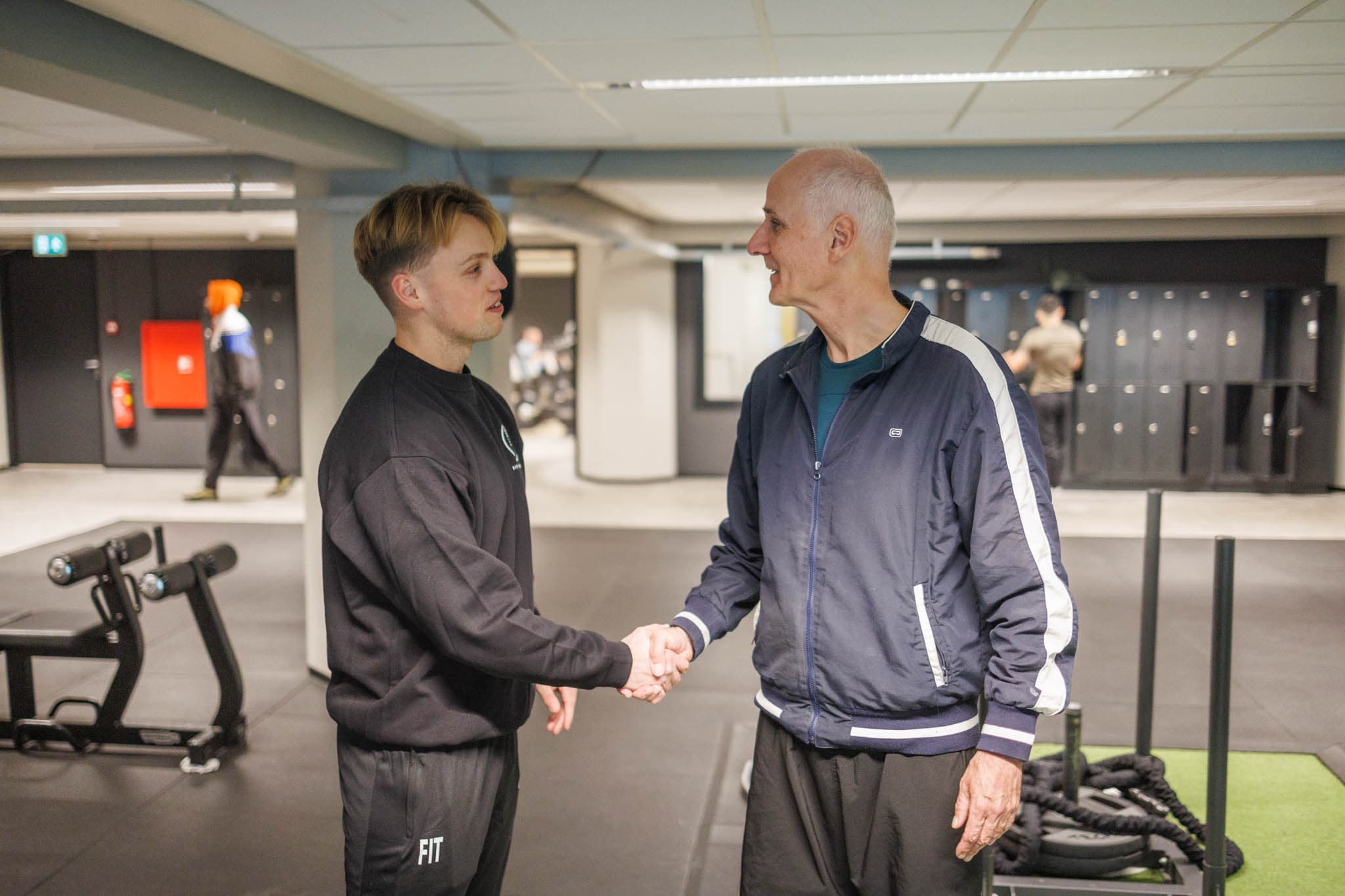 Oefentherapie in de oefenzaal in Rotterdam.